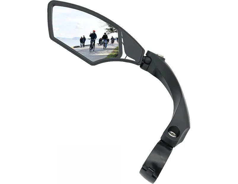 New Handlebar Bike Mirror, HD Blast-Resistant, Safe Crystal Clear Glass Mirror, Adjustable Rotatable Bike Mirror, Rearview Mirror, Bicycle Mirror
