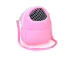 Small Pet Hamster Carrier Pure Color Leash Travel Bag Mesh Design Breathable