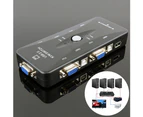 4 Ports USB 2.0 KVM Switch Mouse/Keyboard/Printer/VGA Video Monitor 1920x1440