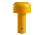 ricm Desk Lamp USB Rechargeable Stepless Dimming Touch Control LED Mushroom Lamp Bedroom Night Light Desktop Decoration Gift for Bar-Yellow