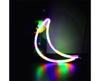 ricm Neon Light Decorative USB/Battery Operated Moon Shape LED Colorful Rainbow Neon Sign Gift for Room-Multicolor