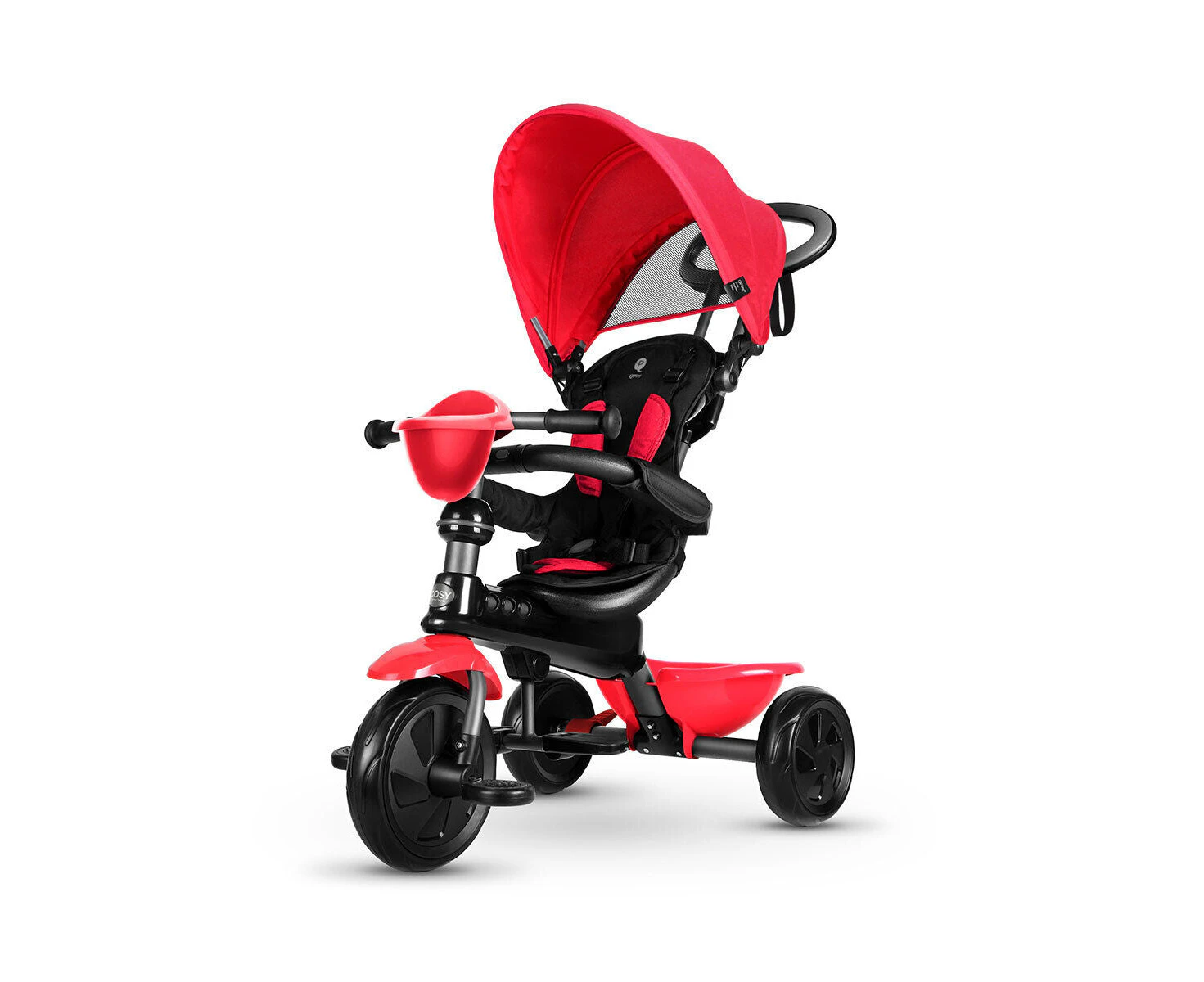 QPlay COSY 4 In1 Kids Children Tricycle Toddler Stroller Trike Bike Ride-On Toy - Red