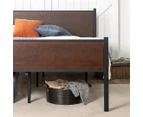 Zinus Tucker Bamboo and Metal Queen Bed Frame Platform Base