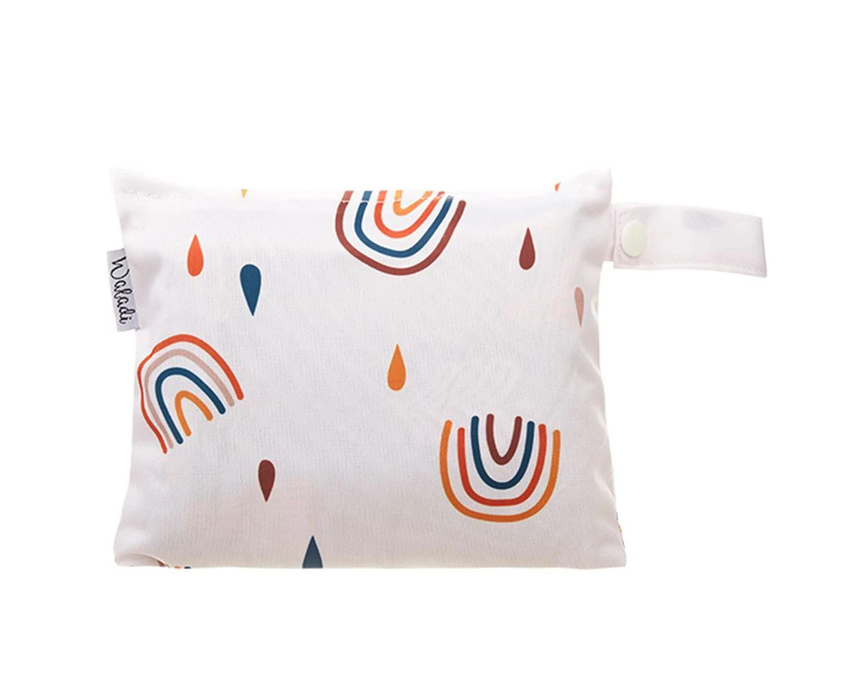 Small Waterproof Wet Bag with Zip 19 x 16cm - Rainbow & Rain Design