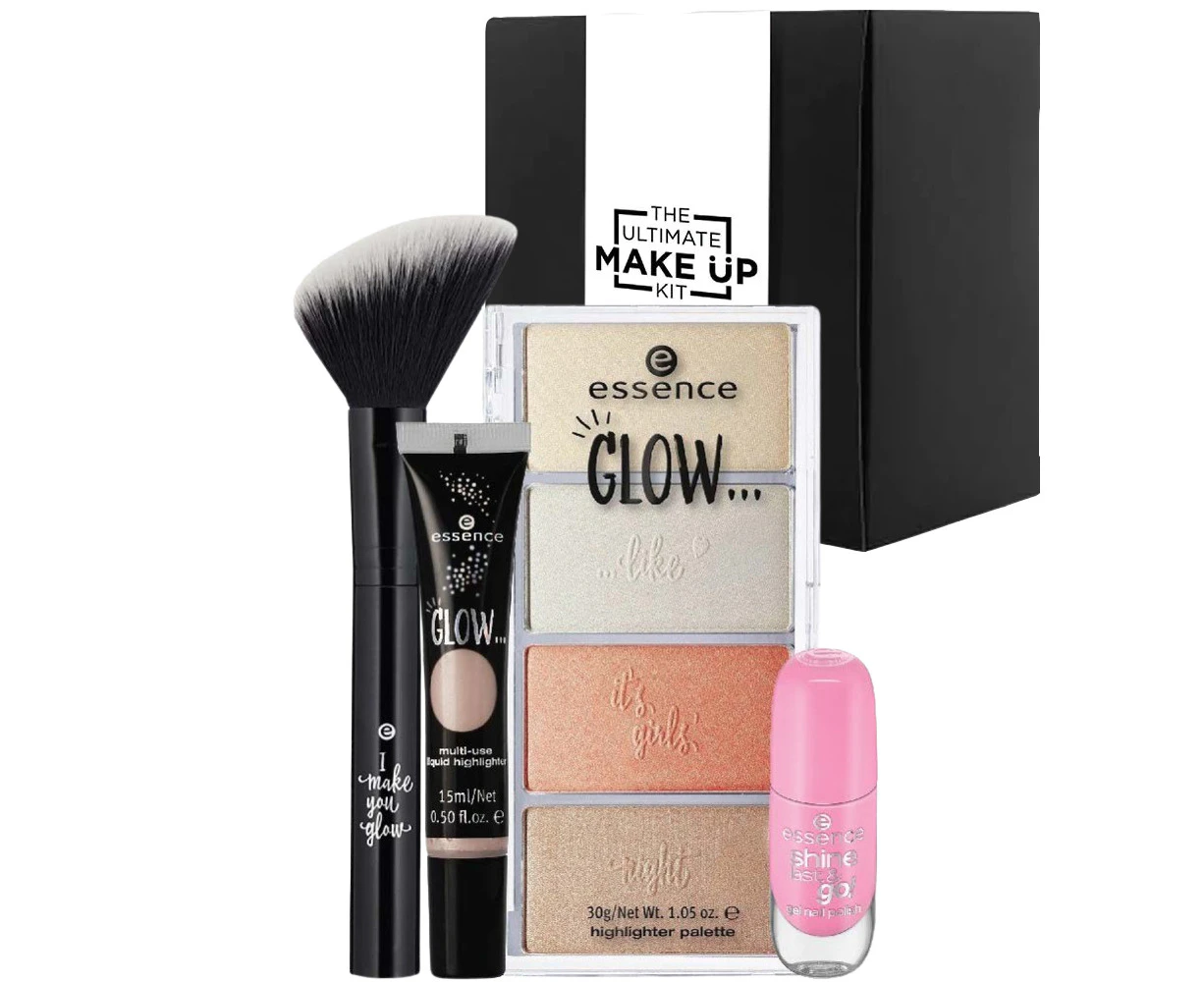 The Ultimate Make Up Kit Glimmer Edition for Face Highlights and Nails Essence