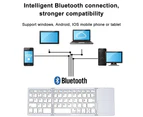 Three-fold Bluetooth Keyboard, Bluetooth Portable Mini Wireless Keyboard with Touchpad Mouse for Android, Windows, PC, Tablet