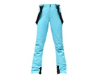 Snow Ski Pants Waterproof Insulating Protection Smooth Surface Women Windproof Breathable Snow Ski Pants for Snowboarding-Sky Blue