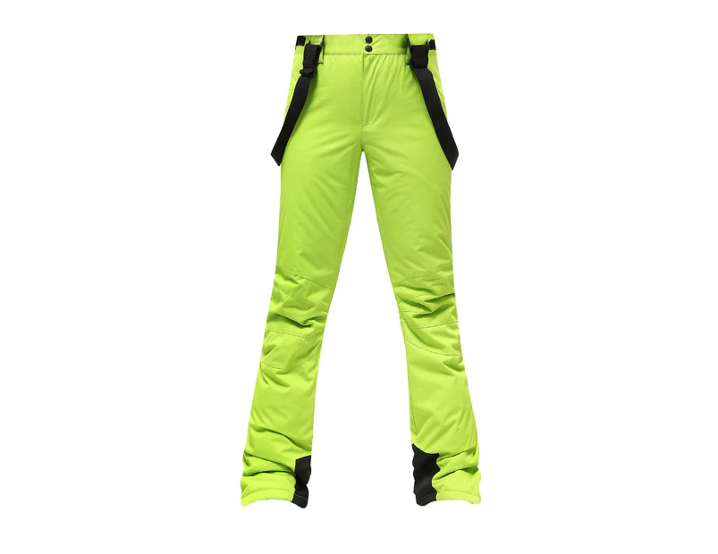 Snow Ski Pants Waterproof Insulating Protection Smooth Surface Women Windproof Breathable Snow Ski Pants for Snowboarding-Fruit Green