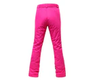 Snow Ski Pants Waterproof Insulating Protection Smooth Surface Women Windproof Breathable Snow Ski Pants for Snowboarding-Rose Red