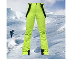 Snow Ski Pants Waterproof Insulating Protection Smooth Surface Women Windproof Breathable Snow Ski Pants for Snowboarding-Fruit Green