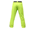 Athletic Trousers Wear-resistant Thick Polyester Winter Ski Snowboarding Pants for Outdoor-Fruit Green