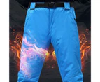 Athletic Trousers Wear-resistant Thick Polyester Winter Ski Snowboarding Pants for Outdoor-Royal Blue