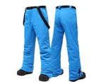 Athletic Trousers Wear-resistant Thick Polyester Winter Ski Snowboarding Pants for Outdoor-Royal Blue