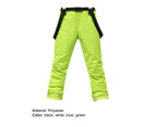 Athletic Trousers Wear-resistant Thick Polyester Winter Ski Snowboarding Pants for Outdoor-Fruit Green