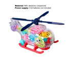 Helicopter Model Sounding Rotating Blade Lighting Rotation Helicopter Model Figurine for Entertainment