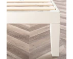 Zinus Moiz Timber Bed Frame Base White - King Single