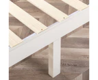 Zinus Moiz Timber Bed Frame Base White - King Single