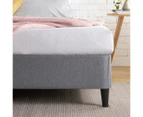 Zinus Keenan Ensemble Fabric Bed Frame Metal Steel Platform Base Dark Grey - King Size