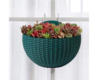 ricm Flower Pot Exquisite Wall-mounted Plastic Wall Hanging Basket Flowerpot for Garden-Atrovirens