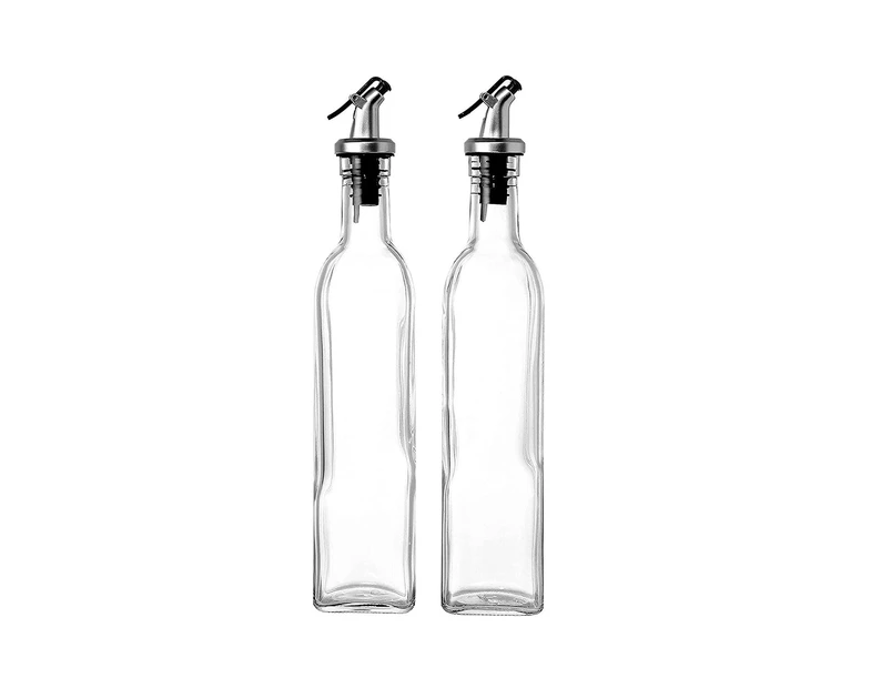 Salad Olive Cooking Oil and Vinegar Dispenser Bottle Seasoning Sauce Container  2pc Set