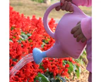 Plastic Watering Can Small Lightweight Cute Indoor Outdoor Garden Plants, Kids Toy Watering Can, 0.4 Gallon with Shower Head Elephant: Blue Body Pink Head