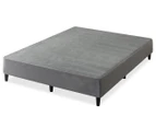 Zinus Keenan Ensemble Fabric Bed Frame Metal Steel Platform Base Dark Grey - King Size