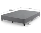 Zinus Keenan Ensemble Fabric Bed Frame Metal Steel Platform Base Dark Grey - King Size