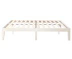 Zinus Moiz Timber Bed Frame Base White - King Single