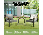 Livsip Outdoor Furniture Patio Lounge Chairs & Table Setting Set of 3