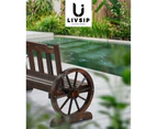 Livsip Garden Bench Wagon Chairs Outdoor Furniture Wheel Seat Chair Backyard Lounge