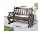 Livsip Garden Bench Wagon Chairs Outdoor Furniture Wheel Seat Chair Backyard Lounge