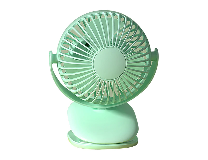 USB Fan Mute Natural Wind Rechargeable Summer Desk Clip on Mini Portable Fan for Dormitory-Blue