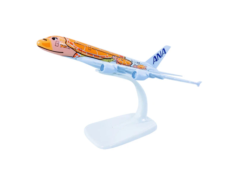 1/500 Mini Simulated Solid Alloy ANA A380 KaLa Airplane Model Toy Home Ornament