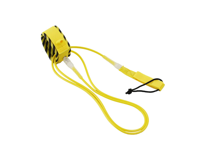Surfing Ankle Rope 360 Degrees Rotation Skin-friendly Surfing Supplies Paddle Board Surfboard Leg Leash for Sea-Orange Yellow