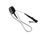 Surfing Ankle Rope 360 Degrees Rotation Skin-friendly Surfing Supplies Paddle Board Surfboard Leg Leash for Sea-Black