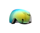 Ski Goggles Anti-fog UV 400 Protection Adjustable Wind Proof  Snowboard Goggles for Men-Platinum