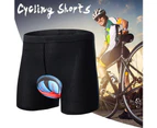 Outdoor Cycling Bike Silicon Padded Breathable Shockproof Shorts Underpants-Black