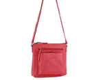 Milleni Nappa Leather Cross Body Bag in Pink