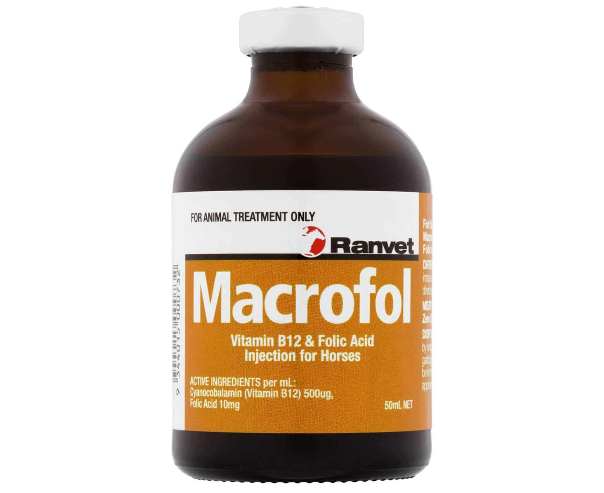 Ranvet Macrofol Horses Vitamin B12 & Folic Acid 50ml