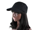 Nirvana Unisex Hat Solid Color Adjustable Men Women Sweat-absorbing Curved Brim Sun Hat for Sports-Black