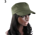 Nirvana Unisex Hat Solid Color Adjustable Men Women Sweat-absorbing Curved Brim Sun Hat for Sports-Army Green