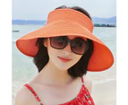 Nirvana Portable Summer Women Anti-UV Foldable Sun Visor Cap Wide Brim Outdoor Sport Hat-Green