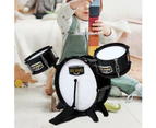 Jazz Drum Set Small Plastic Drum Set Toy Early Educational Music Instruments for Kids - Black