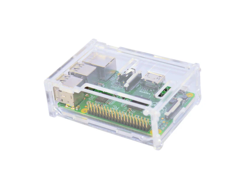 Transparent Acrylic Enclosure Assembly for Raspberry Pi B 3rd Gen
