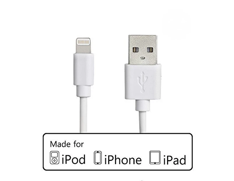 MFi Licensed Apple Lightning USB Cable - White 1m