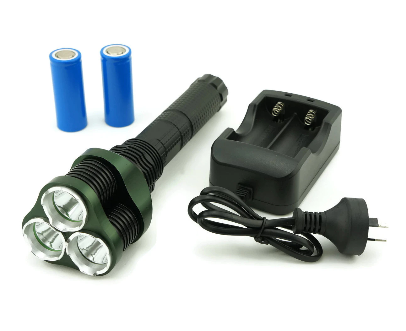 Rechargeable High Power 1500 Lumens 3 x CREE XML LED Torch Flash Light