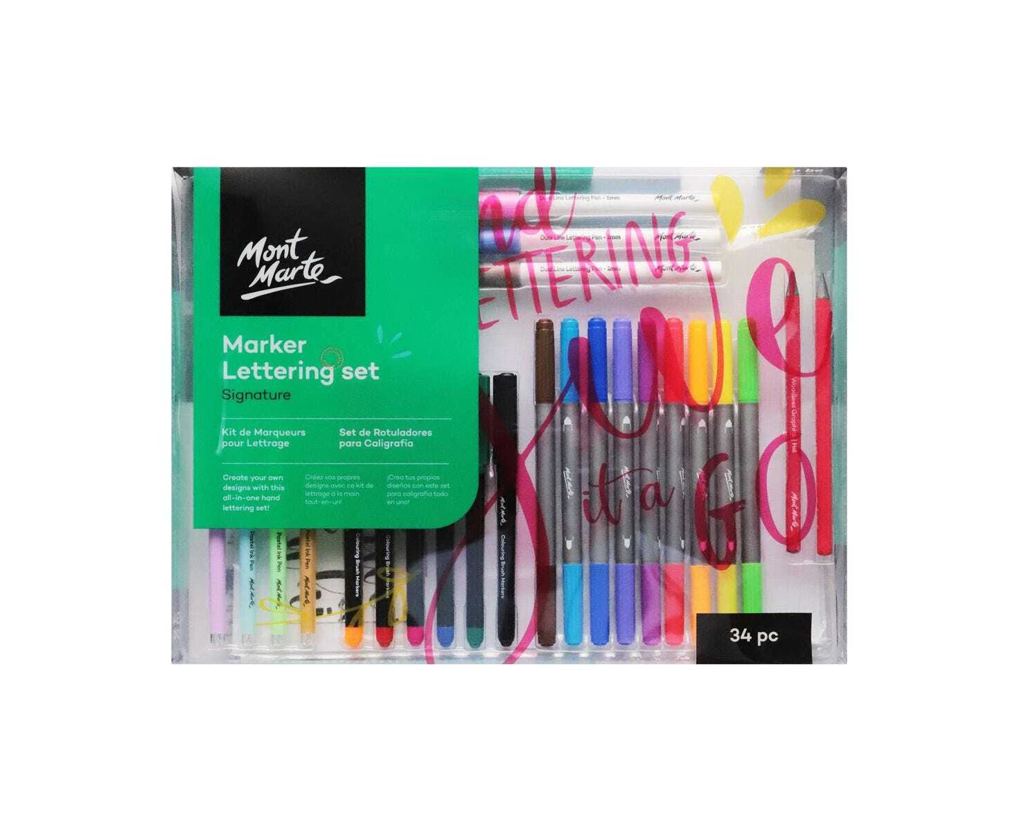 *Mont Marte 34 pc Marker Lettering Set