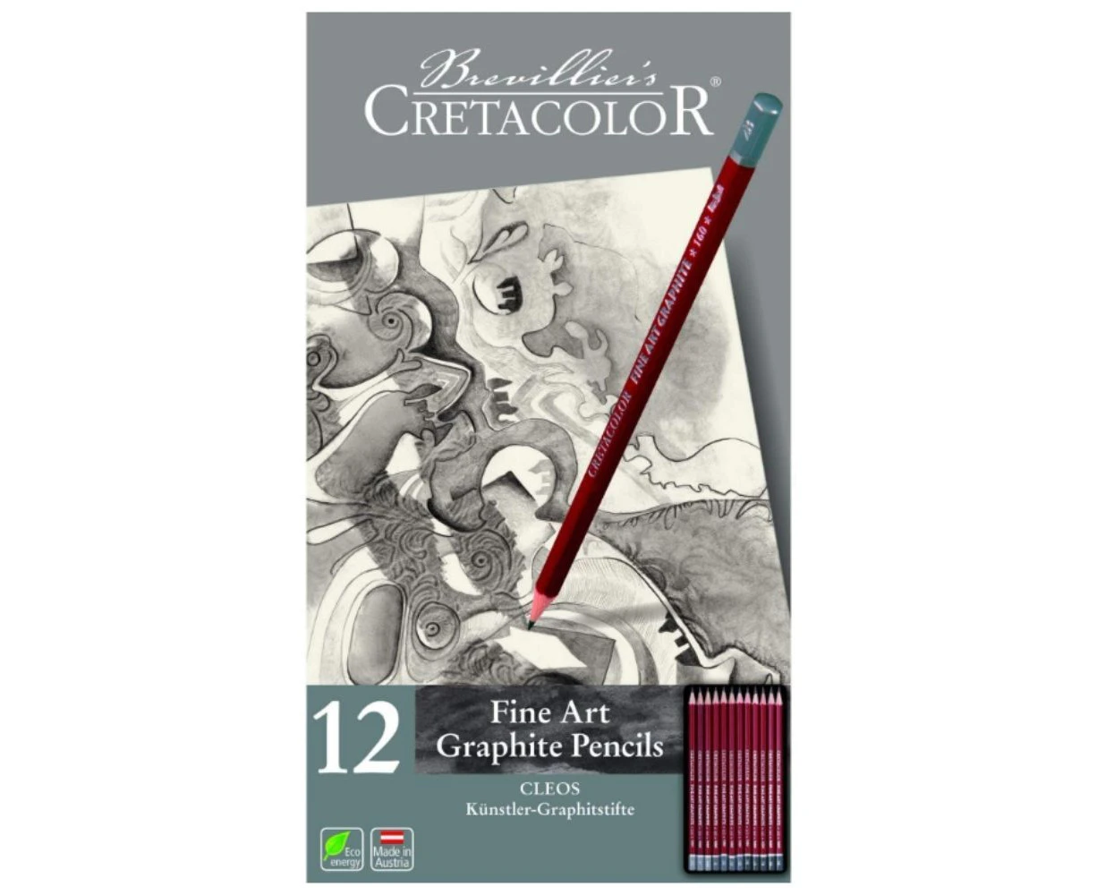 Cretacolor Cleos Graphite Pencil Tin Set 12pc