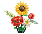 Sunflowers Building Block Sets for Women Artificial Flowers Creative Toys Kits Birthday Christmas Home 547 PCS?Not Compatible with Legos Set ?