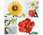 Sunflowers Building Block Sets for Women Artificial Flowers Creative Toys Kits Birthday Christmas Home 547 PCS?Not Compatible with Legos Set ?